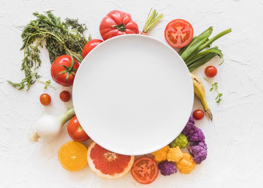 A diet with knee arthrosis joint