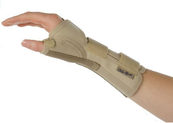 corset for wrist joints in arthrosis